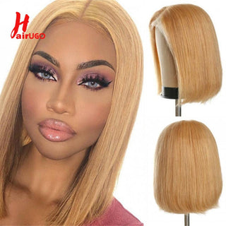 BOB CUT | 10-12 Inch | Highlights | 180 Density | Straight Hair | Honey Blonde Human Hair | - Elite Wigs