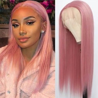 BOB CUT | 10-12 Inch | T-Part | 180 Density | Straight Hair | Flamingo Pink Human Hair | - Elite Wigs
