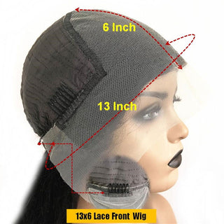 BOB CUT | 8-12 Inch | Peekaboo | 180 Density | Straight Hair | Black & Hot Ruby Pink Human Hair | - Elite Wigs