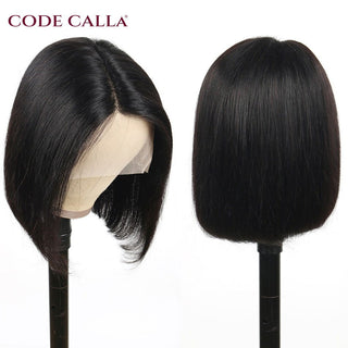 BOB CUT | 8-12 Inch | Side Part | 180 Density | Straight Hair | Dark Brown Human Hair | - Elite Wigs