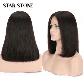 BOB CUT | 8-12 Inch | T-Part | 180 Density | Straight Hair | 613 Blonde l Human Hair | - Elite Wigs