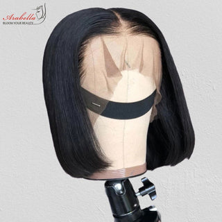 BOB CUT | 8 -12 Inch | 150 Density | Straight Hair | Black Human Hair | - Elite Wigs