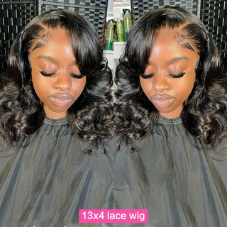 BOB CUT | 8 -12 Inch | 250 Density | Body Wave | Black Human Hair | - Elite Wigs