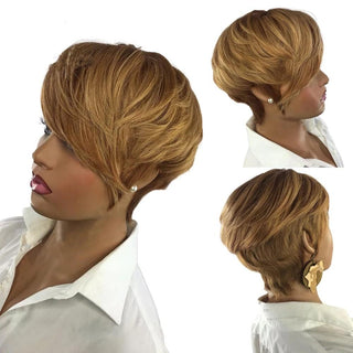 BOB CUT | 8 Inch | 180 Density | Straight Hair | Honey Blonde Human Hair | - Elite Wigs