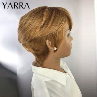 BOB CUT | 8 Inch | 180 Density | Straight Hair | Honey Blonde Human Hair | - Elite Wigs