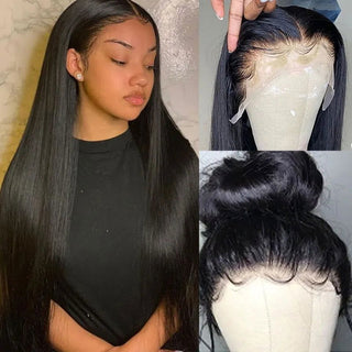 EXTRA LONG Length | 34-36 Inch | 180 Density | Straight Hair | Black Human Hair | - Elite Wigs