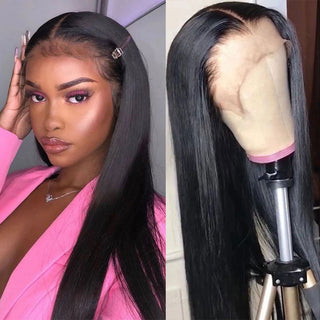 EXTRA LONG Length | 34-36 Inch | 180 Density | Straight Hair | Black Human Hair | - Elite Wigs
