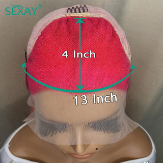 EXTRA LONG Length | 34-36 Inch | 180 Density | Straight Hair | Hot Ruby Pink Human Hair | - Elite Wigs