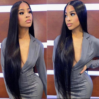 EXTRA LONG Length | 34-36 Inch | 250 Density | Straight Hair | Black Human Hair | - Elite Wigs