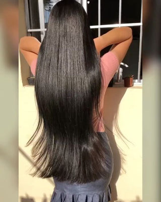 EXTRA LONG Length | 34-36 Inch | 250 Density | Straight Hair | Black Human Hair | - Elite Wigs