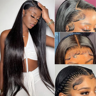 EXTRA LONG Length | 34-36 Inch | 250 Density | Straight Hair | Black Human Hair | - Elite Wigs