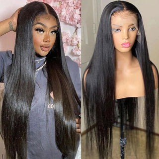 EXTRA LONG Length | 34-36 Inch | 250 Density | Straight Hair | Black Human Hair | - Elite Wigs