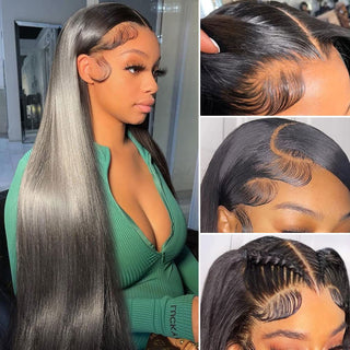 EXTRA LONG Length | 34-36 Inch | 250 Density | Straight Hair | Black Human Hair | - Elite Wigs