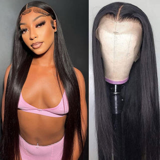 EXTRA LONG Length | 34-36 Inch | 250 Density | Straight Hair | Black Human Hair | - Elite Wigs