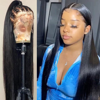 EXTRA LONG Length | 34-36 Inch | 250 Density | Straight Hair | Black Human Hair | - Elite Wigs