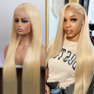 EXTRA LONG Length | 36 Inch | 250 Density | Straight Hair | 613 Blonde Human Hair | - Elite Wigs