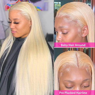 EXTRA LONG Length | 36 Inch | 250 Density | Straight Hair | 613 Blonde Human Hair | - Elite Wigs