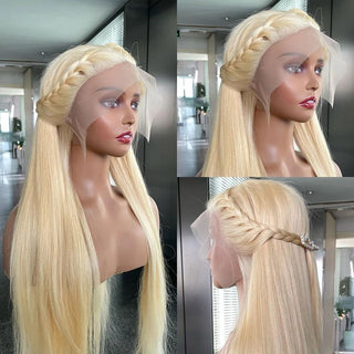 EXTRA LONG Length | 36 Inch | 250 Density | Straight Hair | 613 Blonde Human Hair | - Elite Wigs