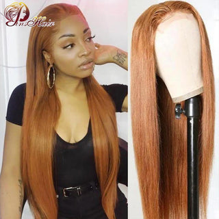 SHOULDER Length | 14-16 Inch | T-Part | 180 Density | Straight Hair | Ginger Blonde Human Hair |