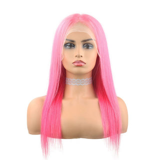 SHOULDER Length | 16 Inch | 180 Density | Straight Hair | Baby Pink Human Hair |