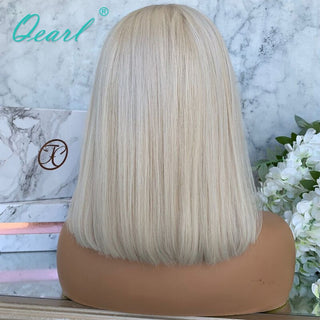 SHOULDER Length | 14 - 16 Inch | T-Part Lace | 180 Density | Straight Hair | Platinum Blonde Human Hair |