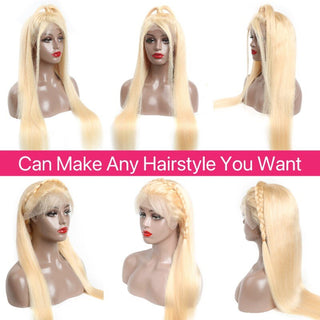 SHORTER Length | 8-24 Inch | 180 Density | 360 Lace | Ponytail Wig | Straight Hair | 613 Blonde Human Hair |