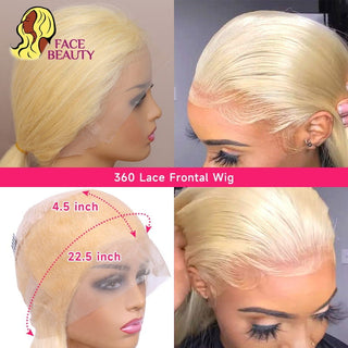 LONGER Length | 28-32 Inch | 180 Density | Ponytail Wig | 360 Lace | Straight Hair | 613 Blonde Human Hair | - Elite Wigs