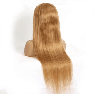 LONG Length | 28-32 Inch | 180 Density | Straight Hair | Honey Blonde Human Hair | - Elite Wigs