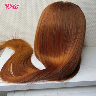 LONG Length | 30-28 Inch | 180 Density | Straight Hair | Ginger Blonde Human Hair | - Elite Wigs