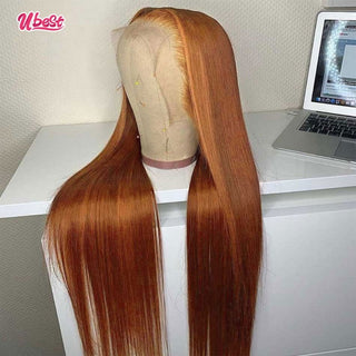 LONG Length | 30-28 Inch | 180 Density | Straight Hair | Ginger Blonde Human Hair | - Elite Wigs