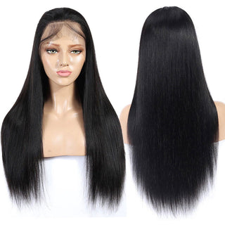 MID Length | 20-24 Inch | 180 Density | Brazilian Silky Straight | Black Human Hair | - Elite Wigs