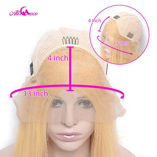 MID Length | 20-26 Inch | Brown Roots | Ombre | 180 Density | Straight Hair | 613 Blonde Human Hair | - Elite Wigs