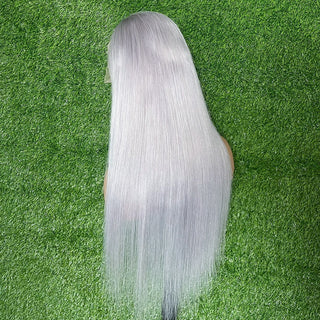 SHOULDER Length | 14-16 Inch | 180 Density | Straight Hair | Silver Human Hair |