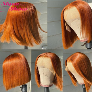 SHOULDER Length | 14-16 Inch | 250 Density | Straight Hair | Golden Blonde Ginger Human Hair |