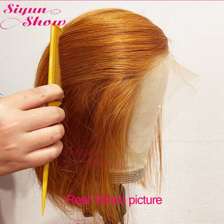 SHOULDER Length | 14-16 Inch | 250 Density | Straight Hair | Golden Blonde Ginger Human Hair |