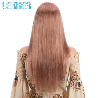 SHOULDER Length | 14-16 Inch | 180 Density | Straight Hair | Rose Gold Pink Human Hair |