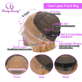 SHOULDER Length | 12-16 Inch | 250 Density | Straight Hair | Honey Blonde Human Hair |