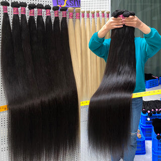 XTREME Length | 42Inch | 180 Density | Brazilian Silky Straight | Black Human Hair |