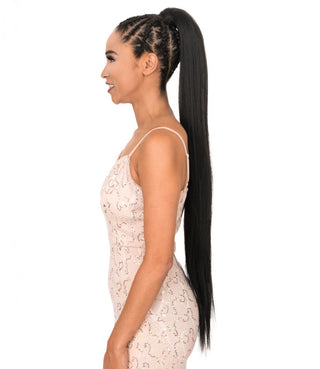 XTREME Length | 40Inch | 180 Density | Ponytail | 360 Lace | Brazilian Silky Straight | Black Human Hair |