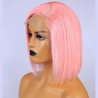 SHOULDER Length | 14-16 Inch | 180 Density | Straight Hair | Baby Pink Human Hair |